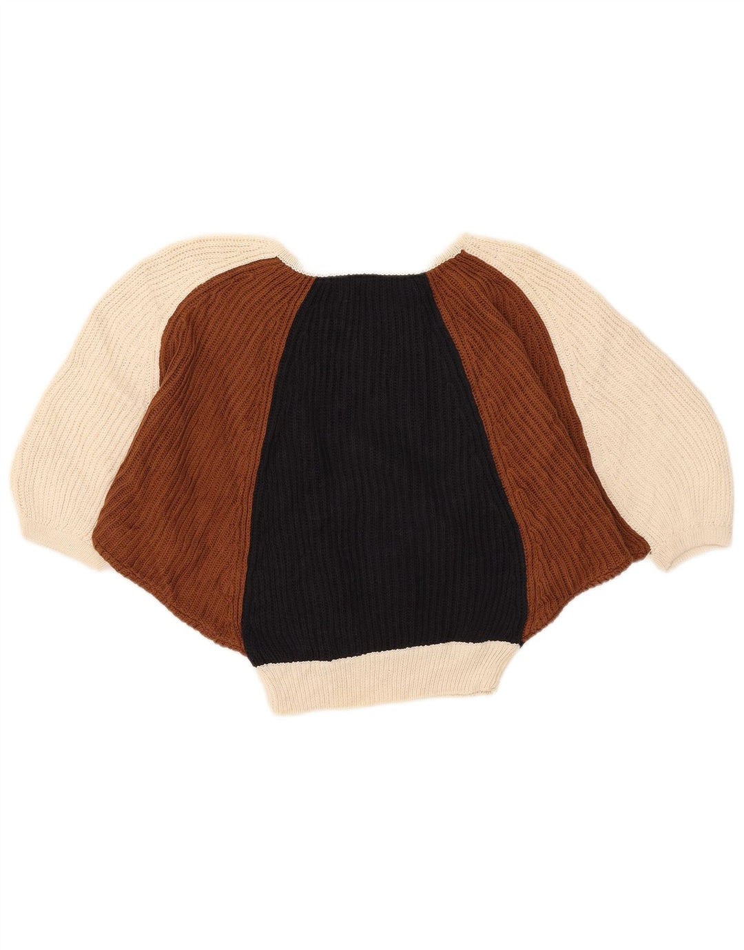 Vintage mujer 1/2 manga barco cuello jersey suéter IT 44 medio multicolor