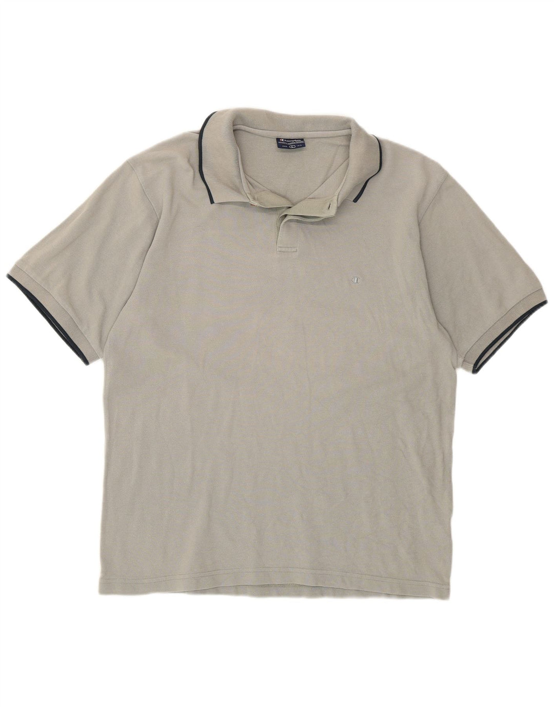 Champion Polo para hombre de algodón gris grande