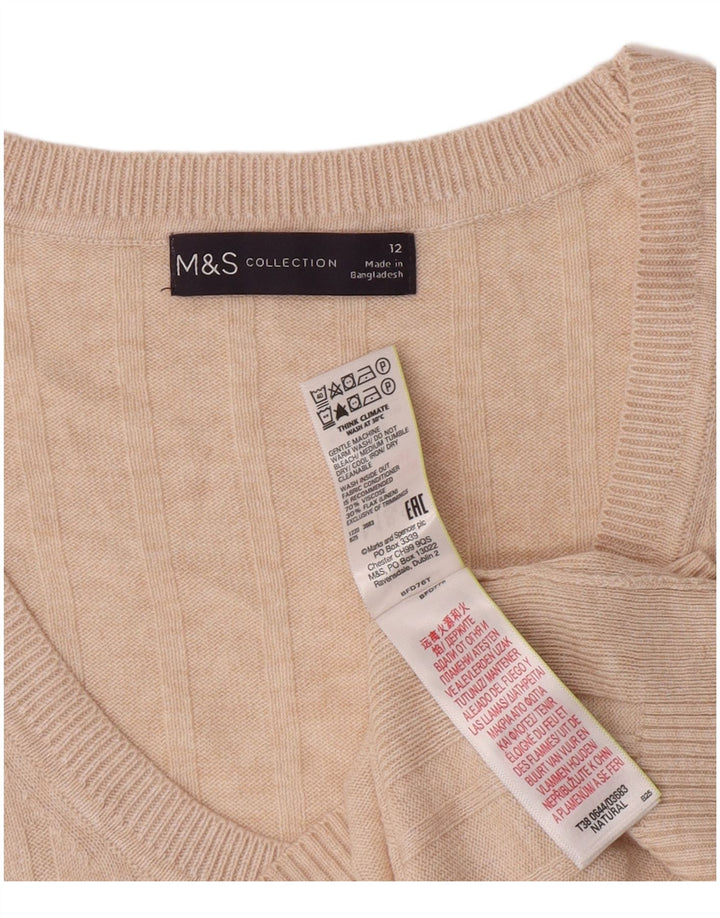 Marks & Spencer - Camiseta sin mangas para mujer, talla 40, viscosa beige mediana