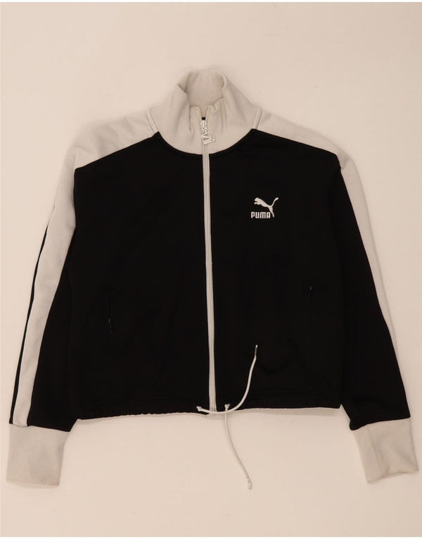Puma Chaqueta corta de chándal para mujer UK 40 Medium Black Colourblock