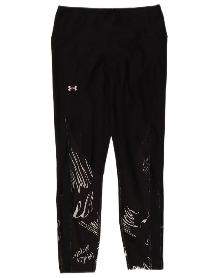 Under Armour Leggings gráficos Heat Gear para mujer UK 8 Small Poliéster negro