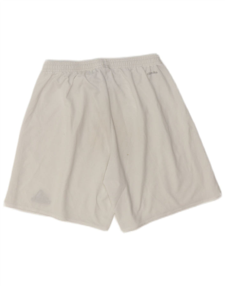 Adidas Mens Climalite Sport Shorts Medio Blanco Poliéster