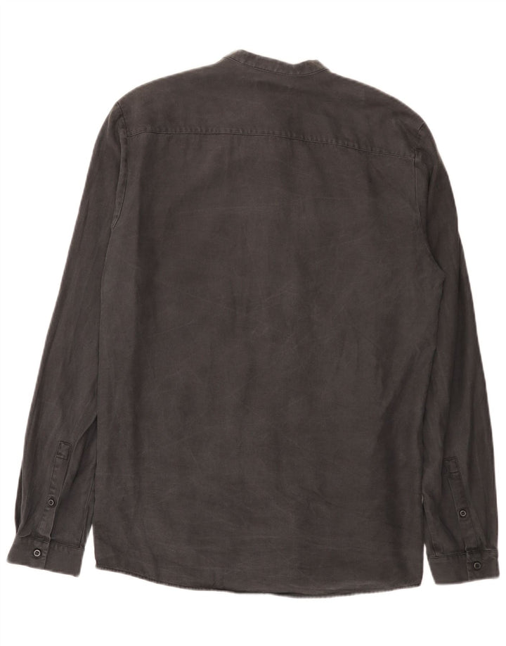 Camisa Cos Hombre Pequeña Lyocell Gris