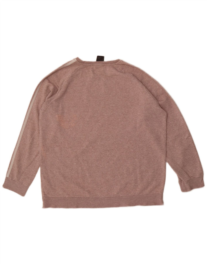 Adidas Hombre Sudadera Jumper Grande Rosa Algodón