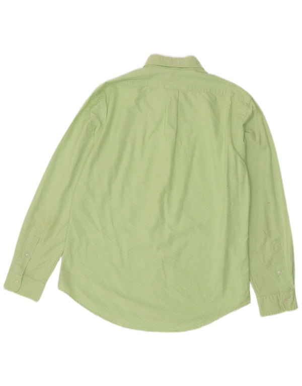 Polo Ralph Lauren Camisa Oxford elástica para hombre, corte entallado, algodón verde grande