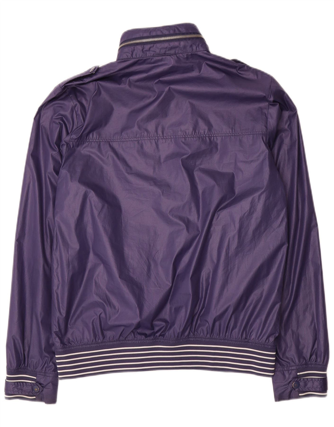 Converse Chaqueta de lluvia militar con capucha para hombre UK 38 Poliéster morado mediano