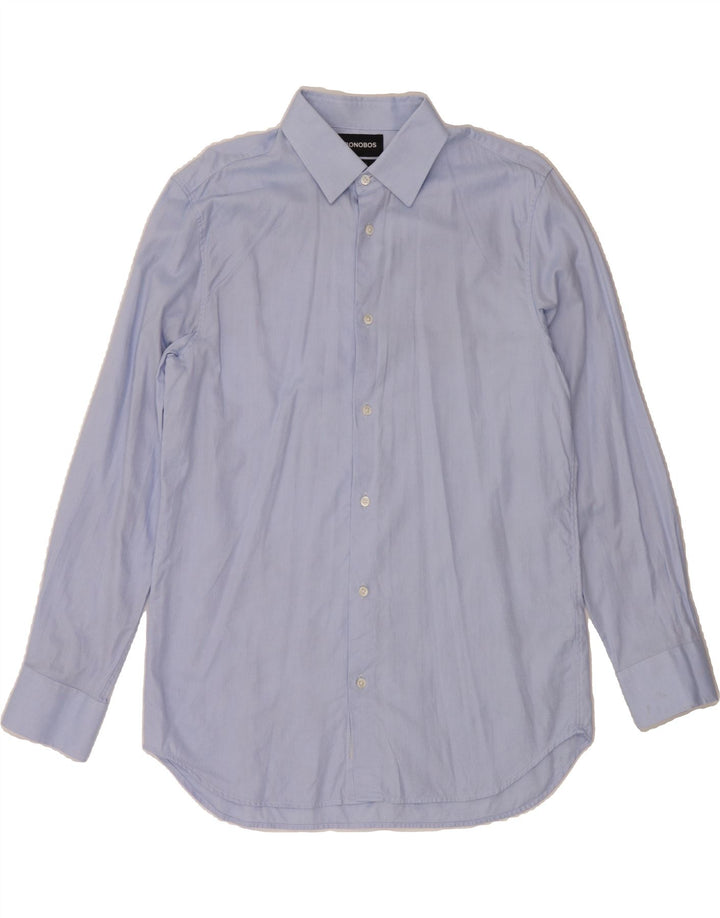 BONOBOS Mens Tailored Fit Shirt Size 16 1/2 Large Blue Cotton Vintage BONOBOS and Second-Hand BONOBOS from Messina Hembry 