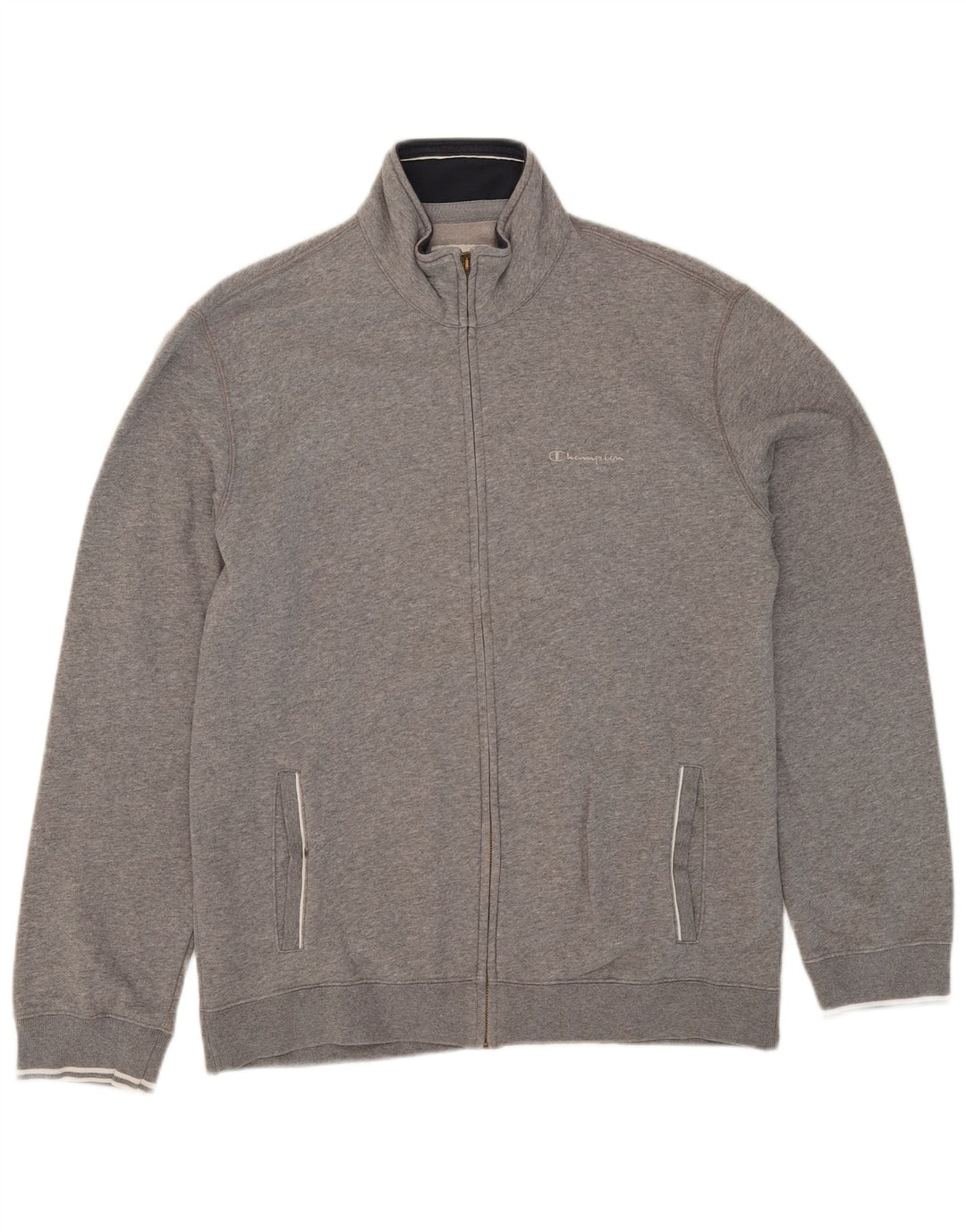 CHAMPION Chaqueta de chándal para hombre XL Algodón moteado gris