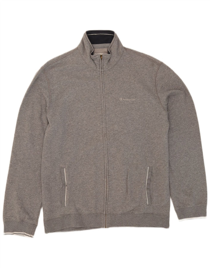 CHAMPION Chaqueta de chándal para hombre XL Algodón moteado gris