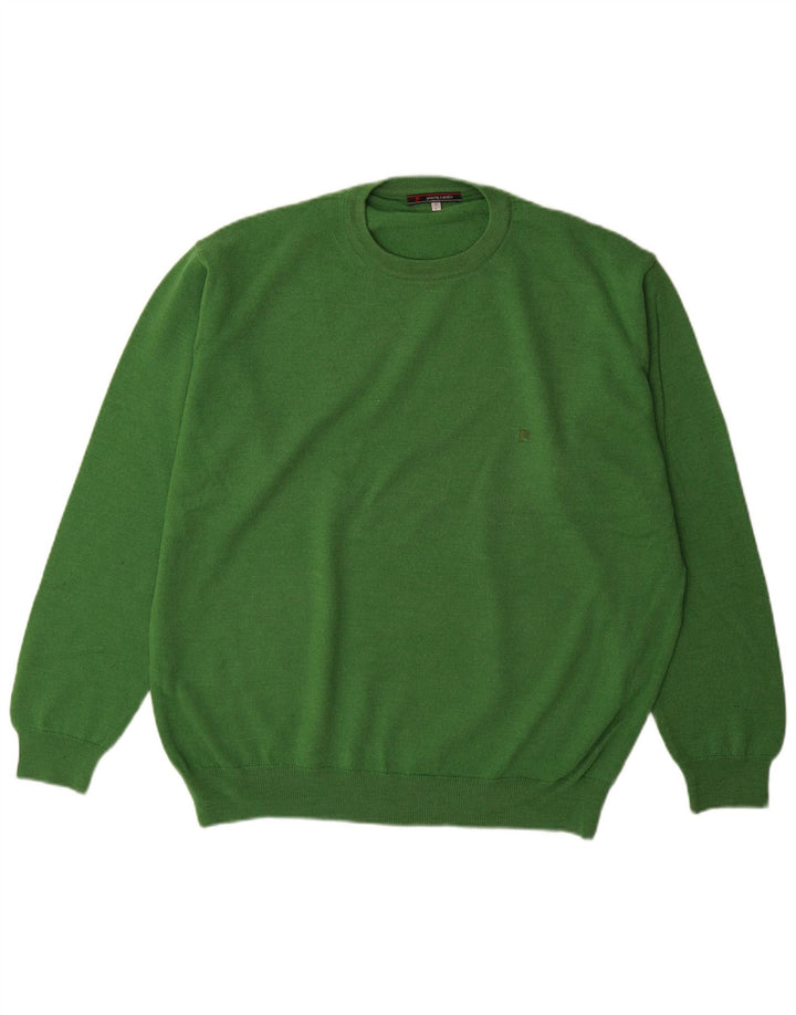 Pierre Cardin - Jersey de cuello redondo para hombre, color verde grande
