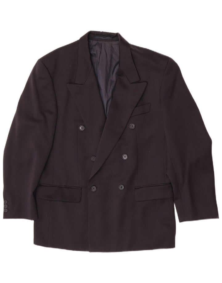 Hugo Boss Chaqueta tipo blazer con doble botonadura para hombre EU 48 Azul marino mediano