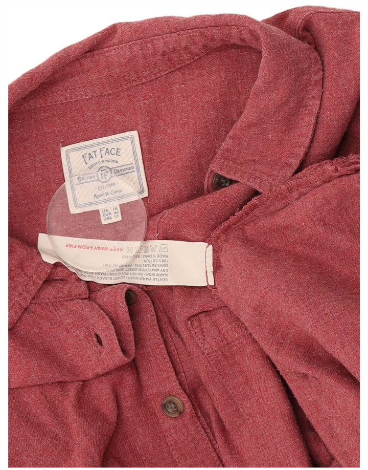 Camisa tipo pulóver para mujer Fat Face UK 46 Large Red Cotton