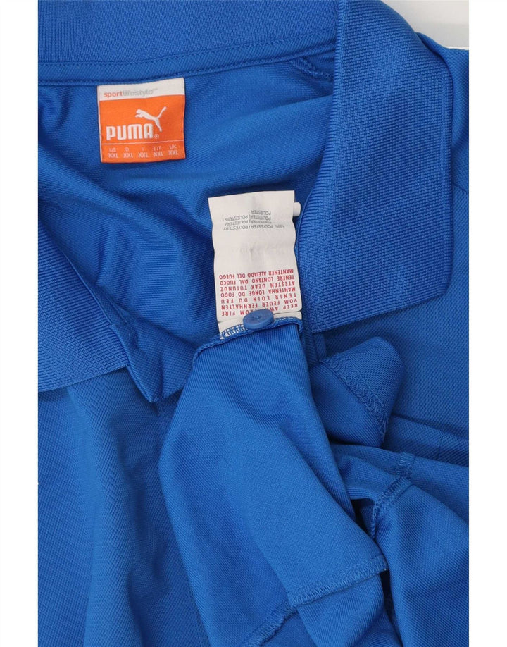 Puma Polo para hombre 2XL Azul Colorblock Poliéster