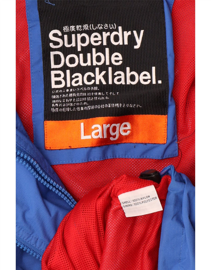 SUPERDRY Chaqueta cortavientos para hombre UK 40 Large Blue Nylon