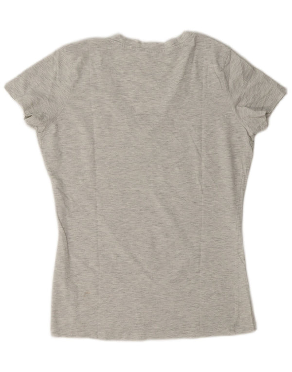 Guess Camiseta gráfica para mujer Top UK 44 Gris medio moteado
