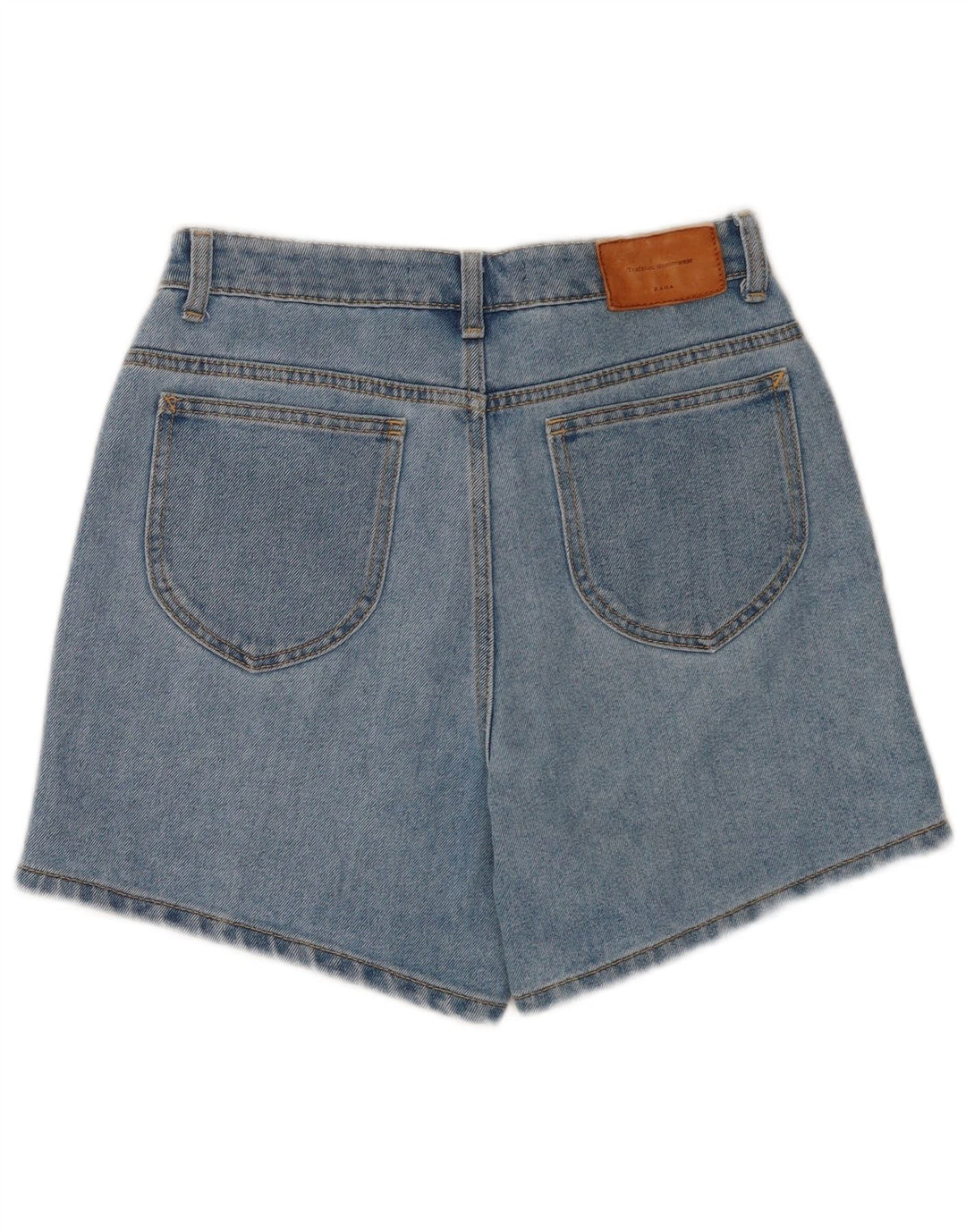 Zara Mujer Trafaluc Pantalones Cortos De Mezclilla EU 38 Small W28 Azul