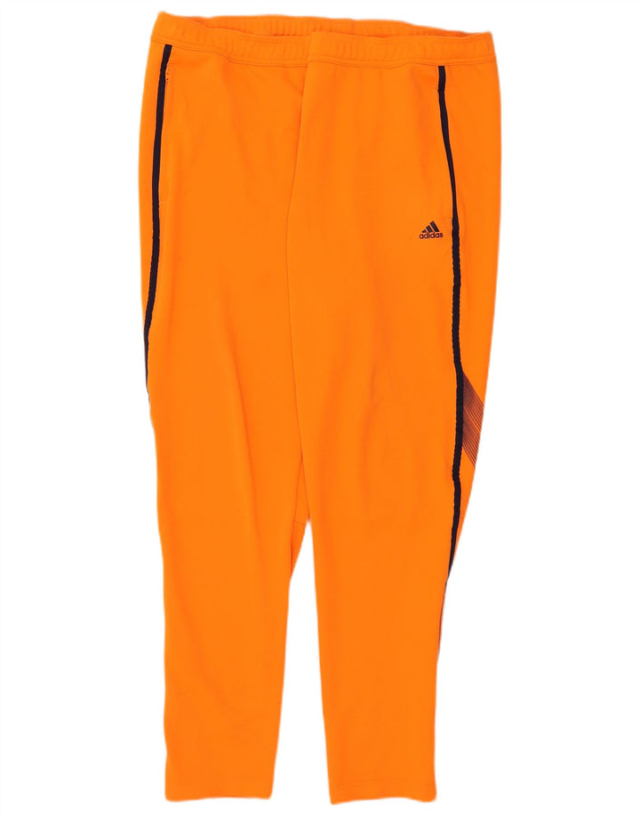 ADIDAS Pantalón de chándal Climalite para hombre XL Naranja Colorblock Poliéster