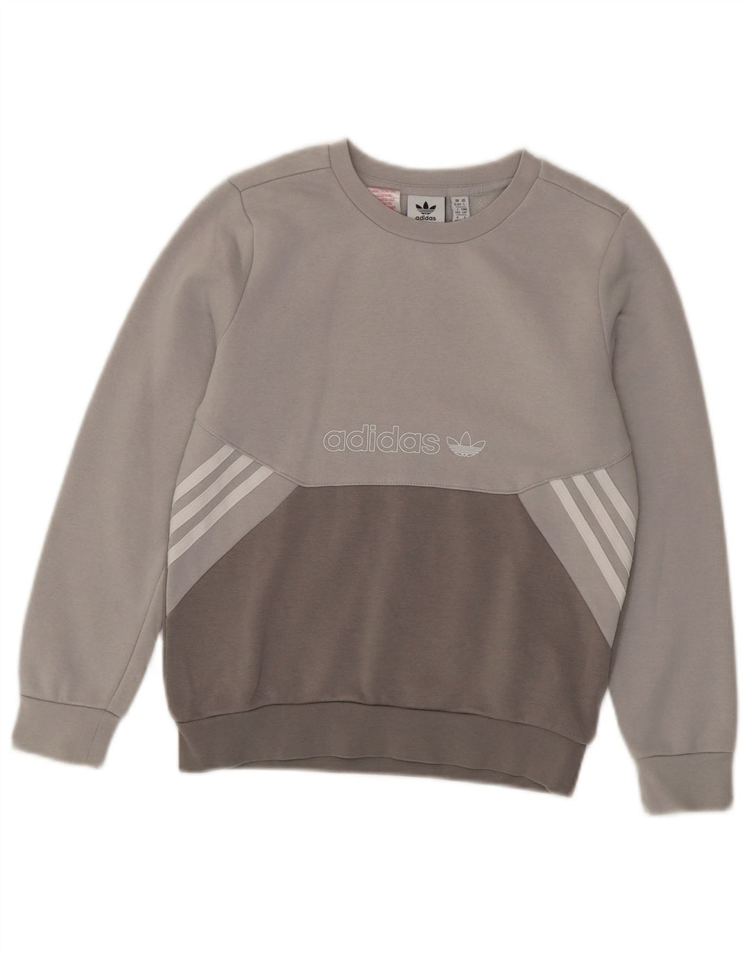 ADIDAS Sudadera con gráfico para niños 9-10 años Gris Colorblock Algodón