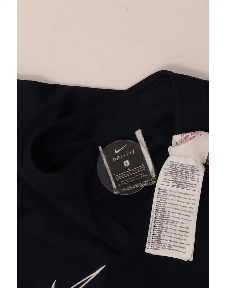 Top de chándal Nike Dri Fit para niños de 12 a 13 años, grande, azul marino