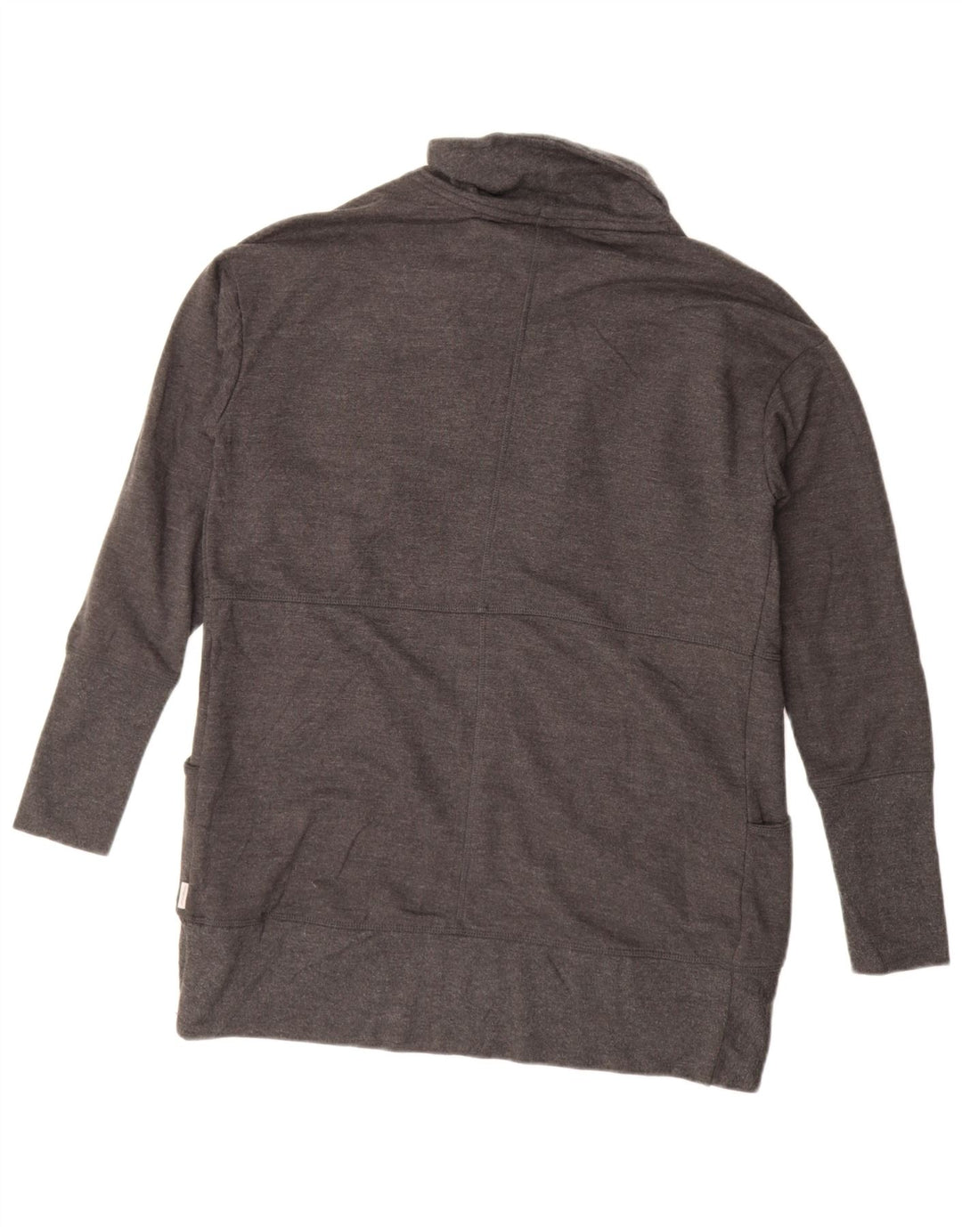Eddie Bauer Suéter tipo cárdigan abierto de gran tamaño para mujer Reino Unido 10 Pequeño algodón gris