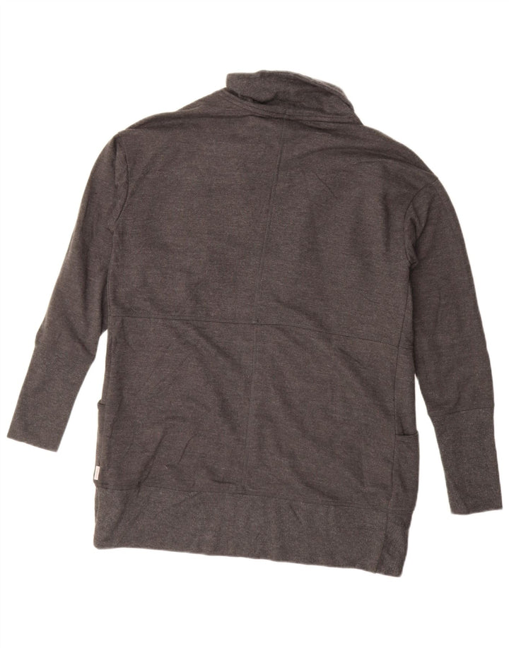 Eddie Bauer Suéter tipo cárdigan abierto de gran tamaño para mujer Reino Unido 10 Pequeño algodón gris