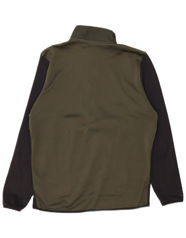 UNDER ARMOUR Sudadera con gráfico Cold Gear para hombre, tipo jersey, color caqui mediano