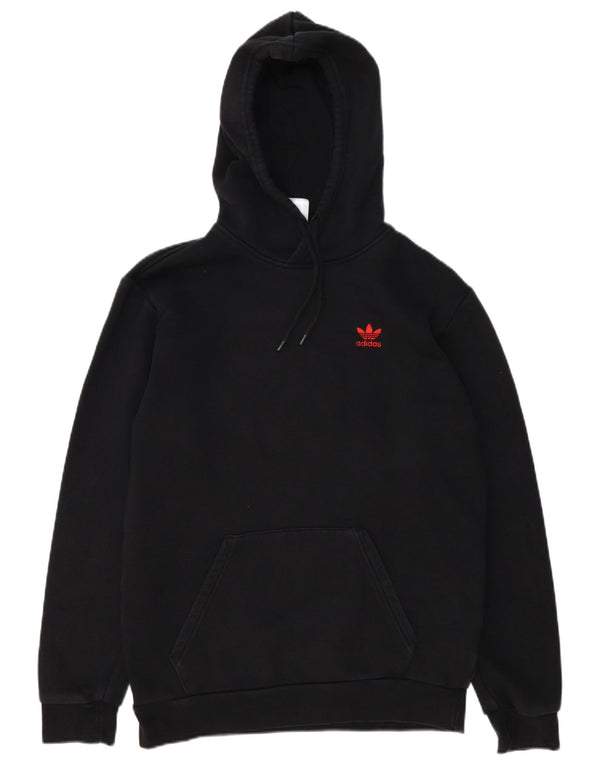 Adidas - Sudadera con capucha para hombre, talla pequeña, algodón negro