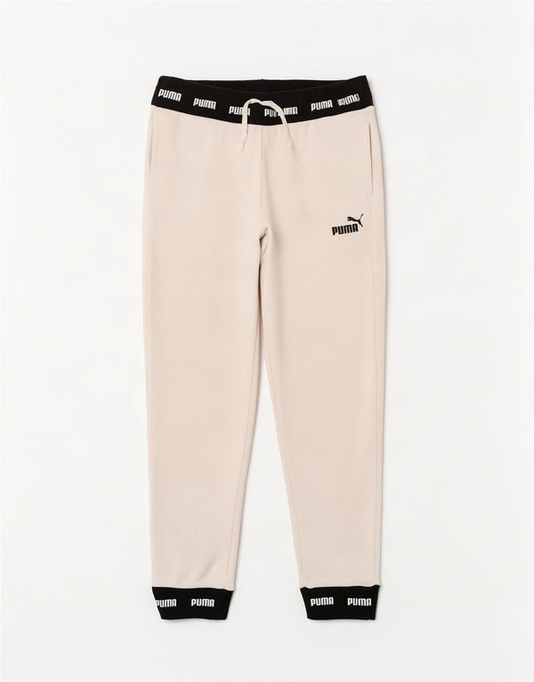 Puma Pantalones De Chándal Gráficos Joggers XS Blanco Colorblock Algodón