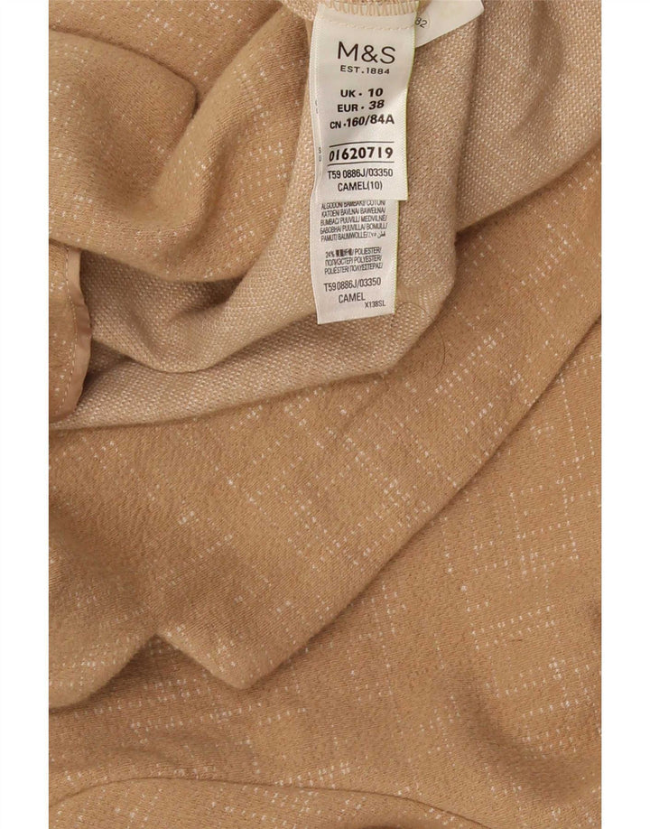 Marks & Spencer Chaqueta tipo blazer extragrande para mujer UK 10 Small Beige Moteado