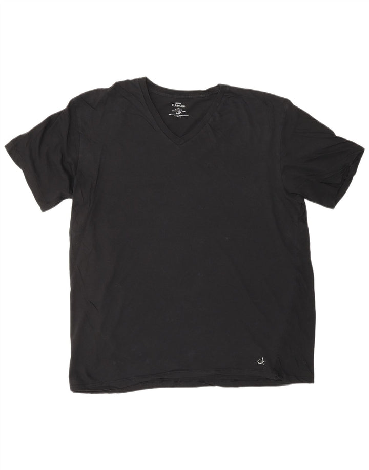 CALVIN KLEIN Camiseta para hombre Top Grande Negro