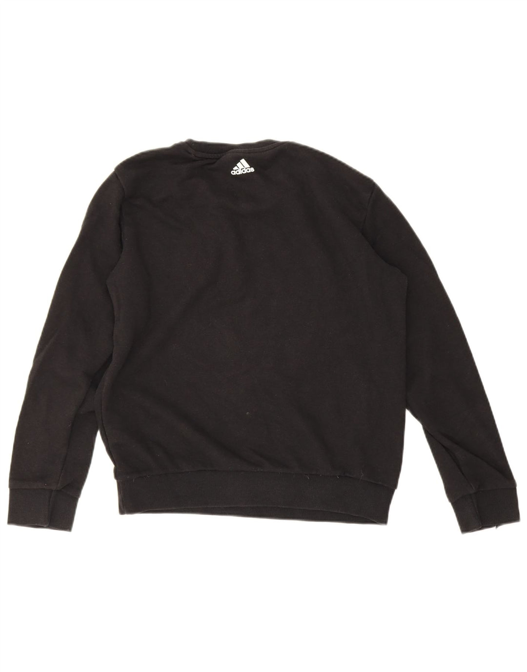 Adidas - Sudadera de gran tamaño con gráfico para mujer, talla 8/10, color negro