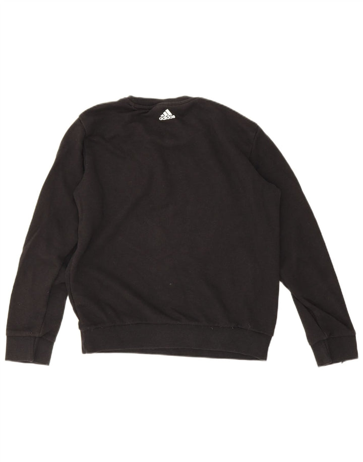 Adidas - Sudadera de gran tamaño con gráfico para mujer, talla 8/10, color negro