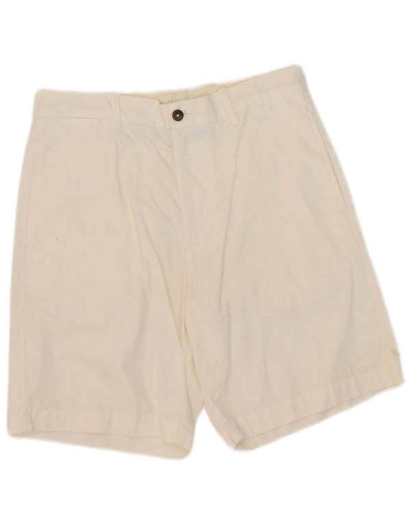 Marks & Spencer Pantalones cortos chinos Harbor azul para mujer W32 Algodón blanco grande