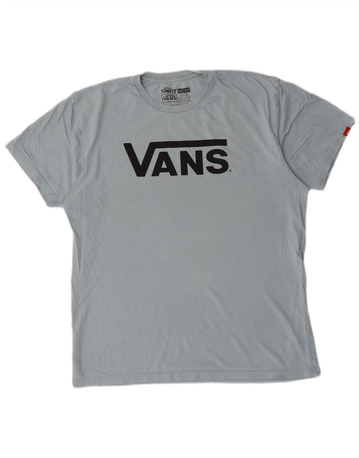 Vans - Camiseta gráfica para hombre, talla grande, algodón azul