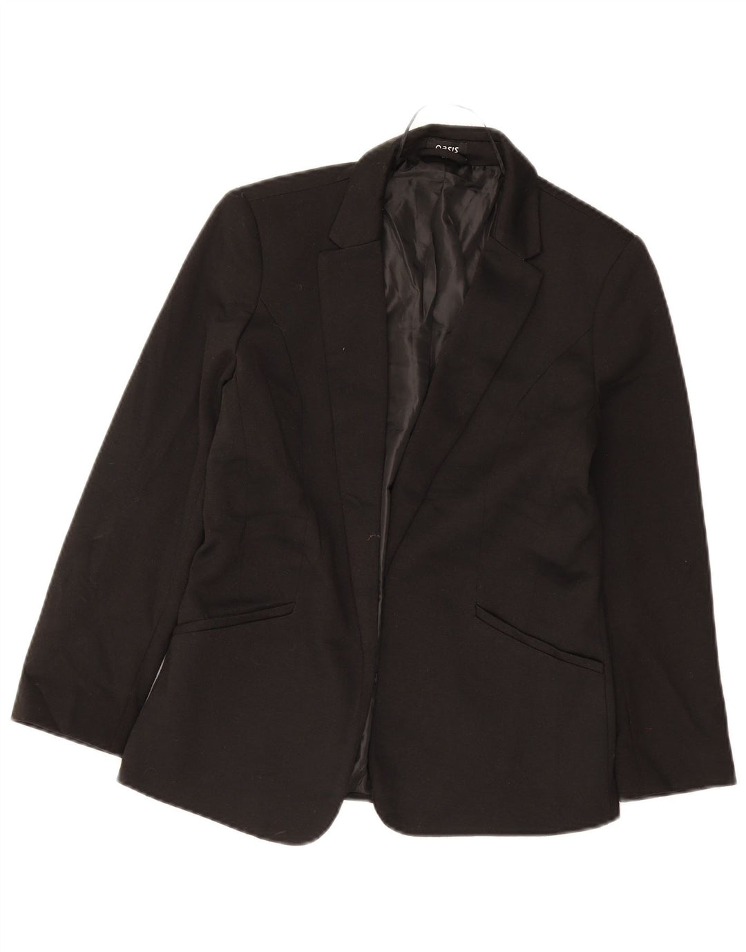 Oasis Chaqueta tipo blazer abierta para mujer UK 8 Small Poliéster negro