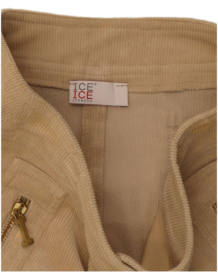 Iceberg Minifalda De Pana Mujer W28 Algodón Beige Medio