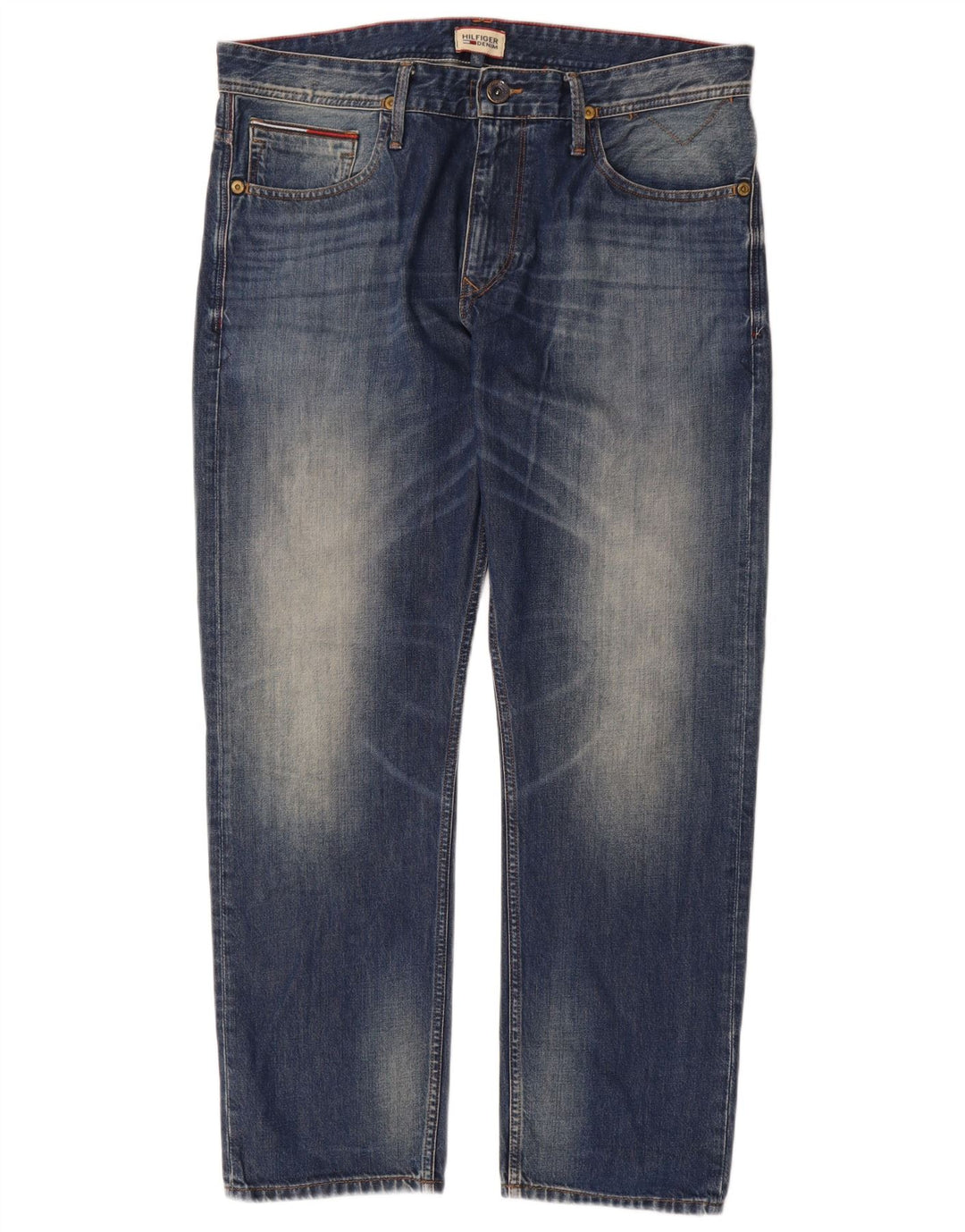 Tommy Hilfiger Vaqueros rectos para hombre W36 L30 Algodón azul