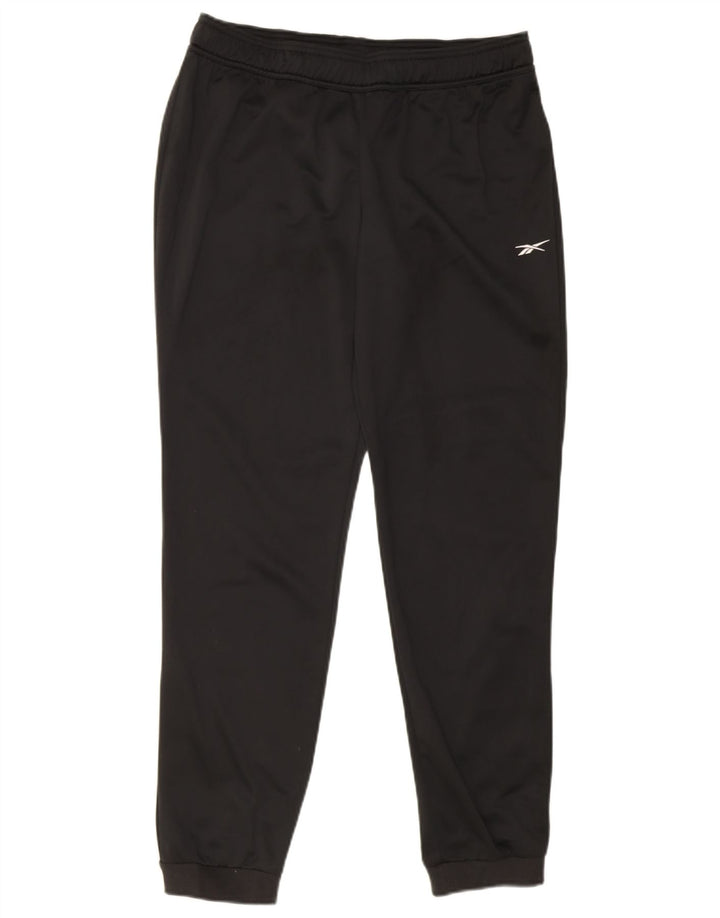 Reebok Pantalones de Chándal para Mujer Joggers UK 12/14 Mediano Negro Poliéster