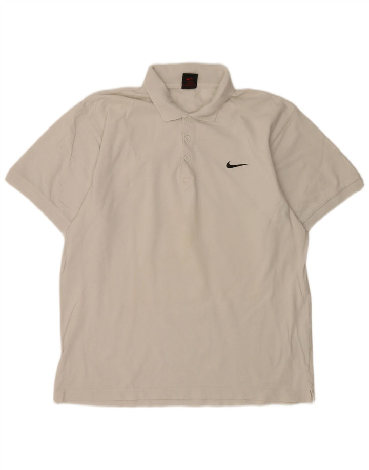 Nike Polo para hombre UK 39/41 Algodón blanco mediano