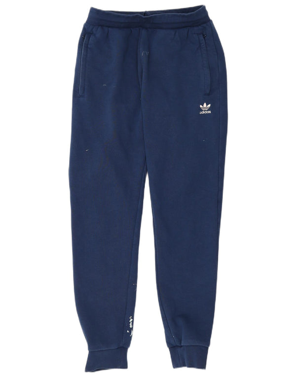 Adidas Hombre Pantalones De Chándal Joggers Medium Azul Marino Algodón