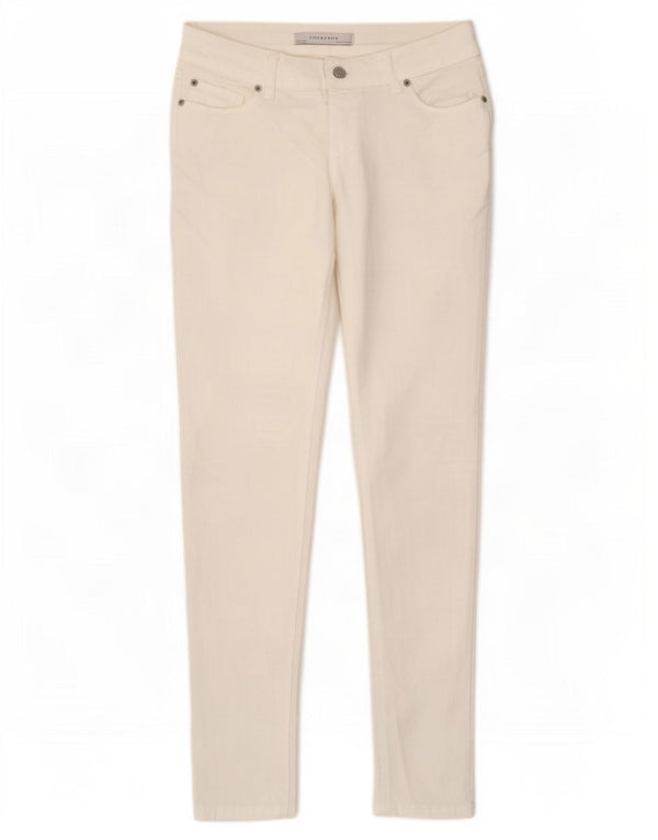 Zara Vaqueros Pitillo Mujer EU 40 Mediano W30 L30 Algodón Blanco