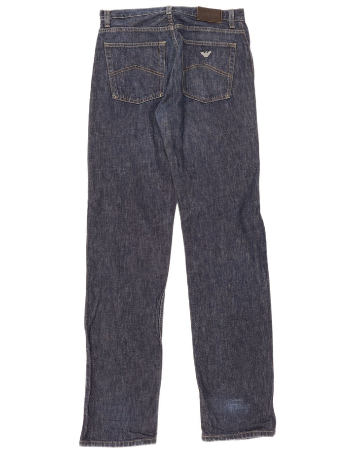 Vaqueros Armani Hombre Rectos W33 L36 Azul Marino Moteado