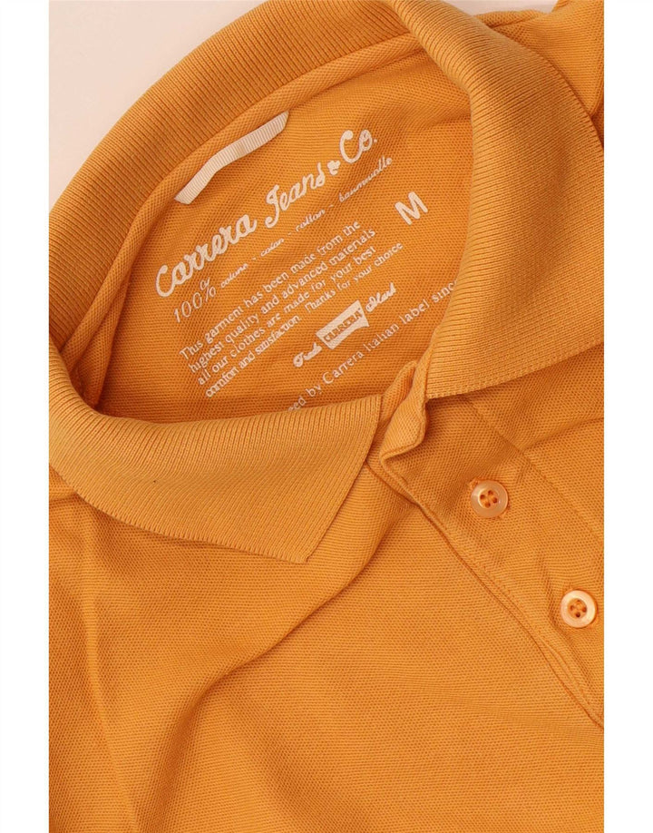 Polo Carrera Hombre Algodón Amarillo Medio