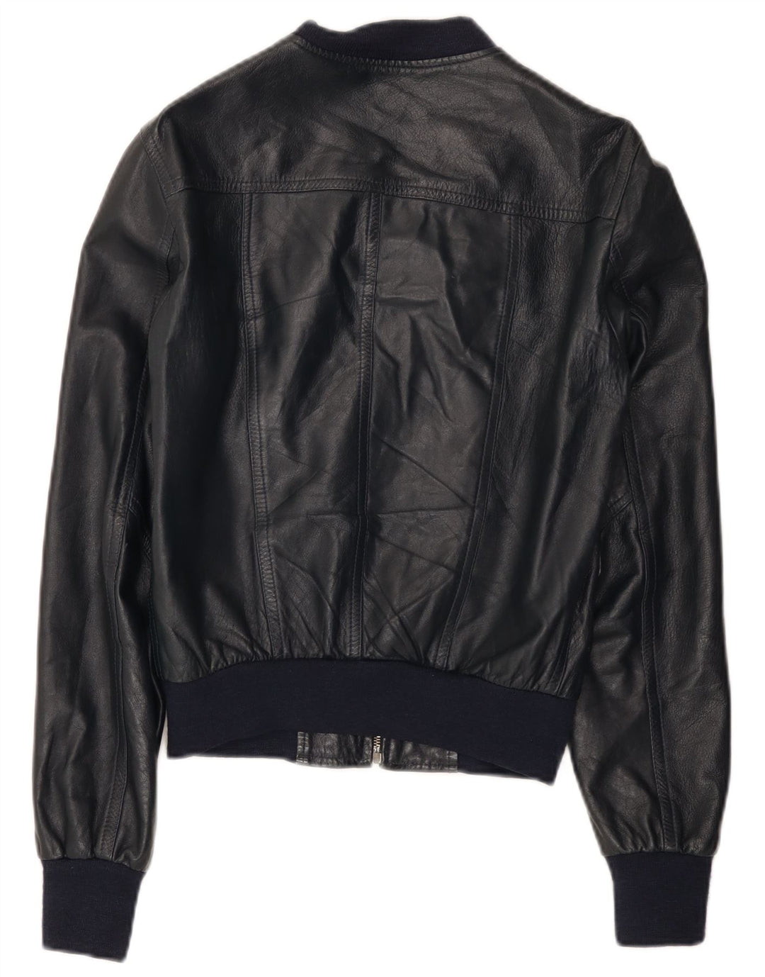 Chaqueta de cuero imperial para mujer Reino Unido 12 Cuero azul marino mediano