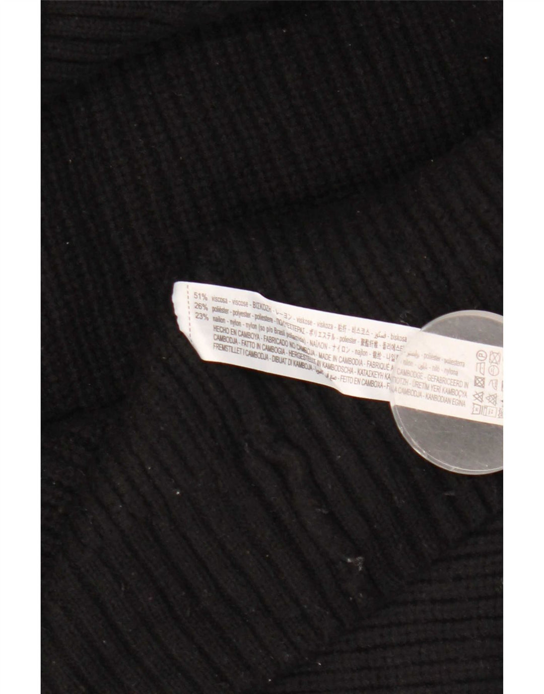 Zara Suéter tipo jersey con cuello vuelto y hombros descubiertos para mujer UK 44 Medium Black
