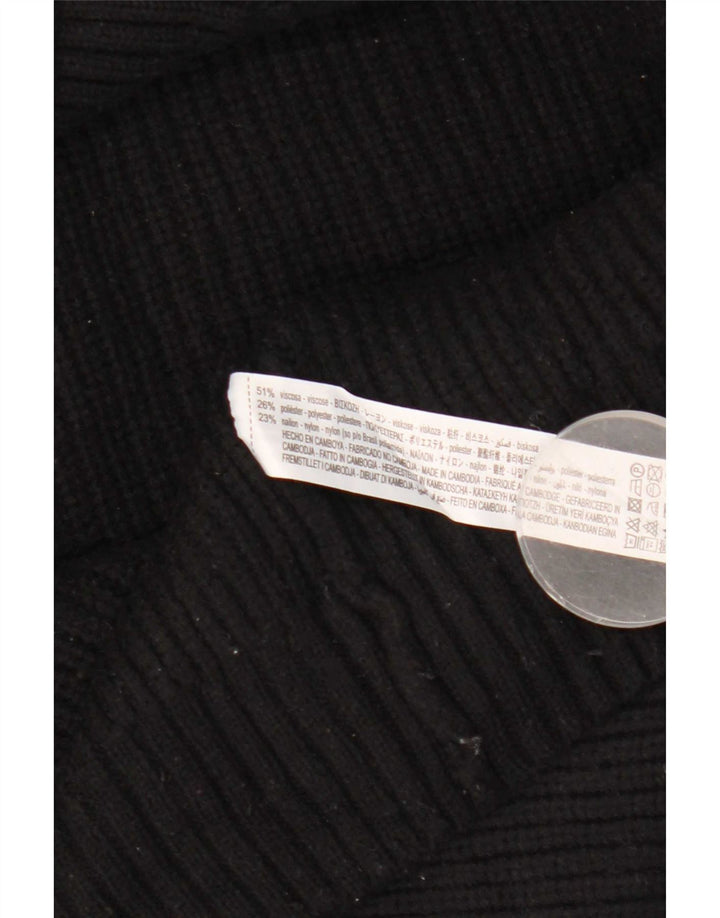 Zara Suéter tipo jersey con cuello vuelto y hombros descubiertos para mujer UK 44 Medium Black