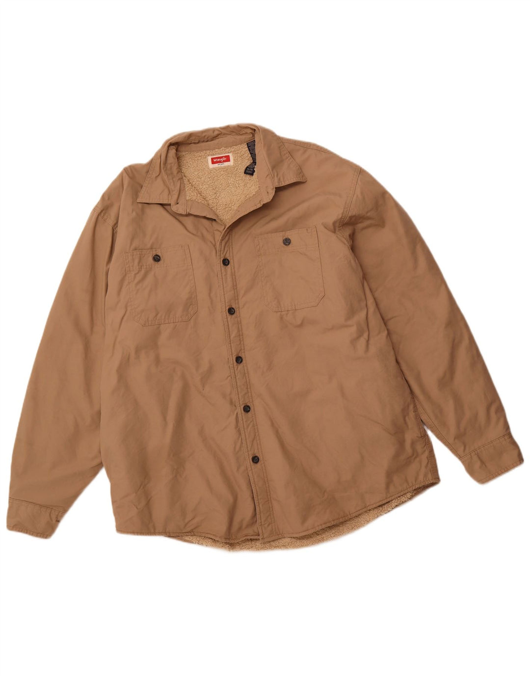 WRANGLER Chaqueta Sherpa para hombre UK 42 XL Algodón marrón