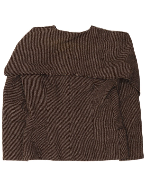 Luisa Spagnoli Chaqueta tipo blazer de 2 botones para mujer IT 44 Marrón medio a rayas diplomáticas