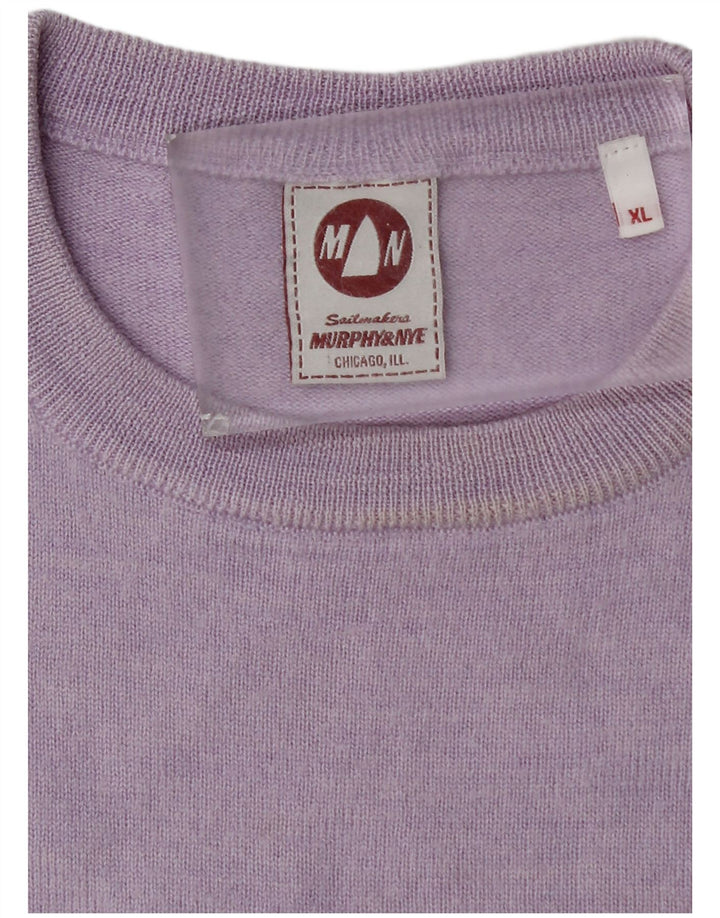 Murphy & Nye Suéter tipo jersey con cuello redondo para hombre Sailmakers XL Púrpura