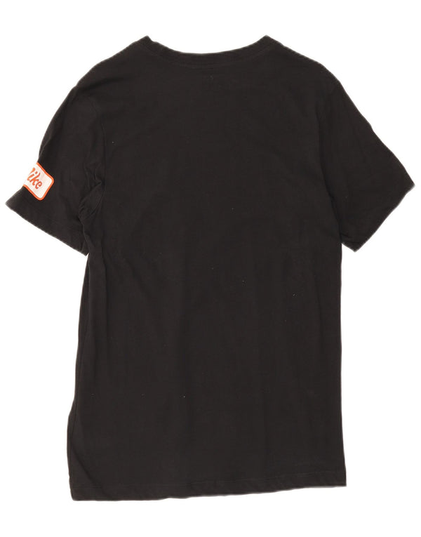 Nike Dri Fit Graphic Camiseta para hombre, talla pequeña, algodón negro